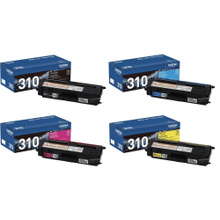 Load image into Gallery viewer, Brother TN310 Black And Cyan, Magenta, Yellow Toner Cartridges, Pack Of 4, TN310 combo