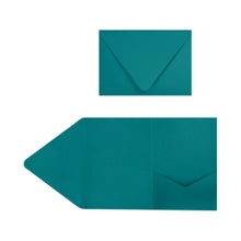 Load image into Gallery viewer, LUX Pocket Invitations, A7, 5in x 7in, Teal, Pack Of 230