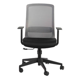 Eurostyle Spiro Fabric High-Back Commercial Office Chair, Gray