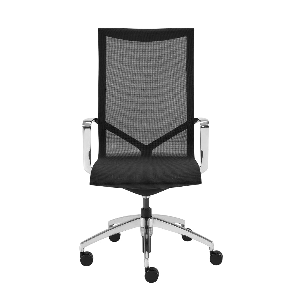 Eurostyle Tertu Mesh High-Back Office Chair, Chrome/Black