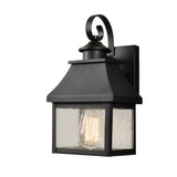 Kenroy Home Nelson 1-Light Small Lantern, 6-1/2inW, Black