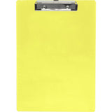 Saunders Neon Plastic Clipboards - 0.50in Clip Capacity - Low-profile - Plastic - Neon Yellow - 1 Each