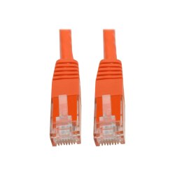 Tripp Lite Cat6 Cat5e Gigabit Molded Patch Cable RJ45 M/M 550MH Orange 35ft 35ft - 1 x RJ-45 Male Network - 1 x RJ-45 Male Network - Gold Plated Contact - Orange