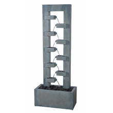Load image into Gallery viewer, Kenroy Home Stanton Floor Fountain, 51-1/4inH x 19-3/4inW x 9-7/8inD, Dusty Blue