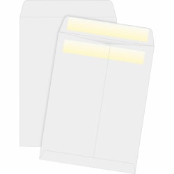 Business Source Press/Seal Catalog Envelopes - Catalog - 10in Width x 13in Length - 28 lb - Self-sealing - 100 / Box - White