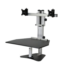 Load image into Gallery viewer, Ergo Desktop Kangaroo Elite Height-Adjustable Dual-Monitor Desk, Black