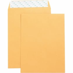 Business Source Self Adhesive Kraft Catalog Envelopes - Catalog - 9in Width x 12in Length - 28 lb - Self-sealing - Kraft - 250 / Box - Brown Kraft