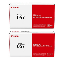 Canon 057 Black Toner Cartridges, Pack Of 2, 3009C001