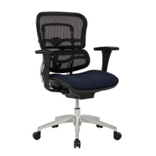 Load image into Gallery viewer, WorkPro 12000 Series Ergonomic Mesh/Premium Fabric Mid-Back Chair, Black/Navy, BIFMA Compliant