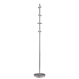 Adesso Kendall Coat Rack, 71inH x 11-1/2inW x 11-1/2inD, Brushed Steel