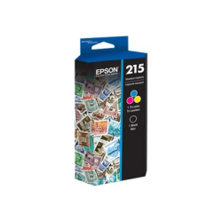 Epson 215 Black And Cyan, Magenta, Yellow Ink Cartridges, Pack Of 4, T215120-BCS