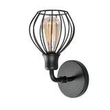 Kenroy Home Cagney 1-Light Sconce, 6inW, Black