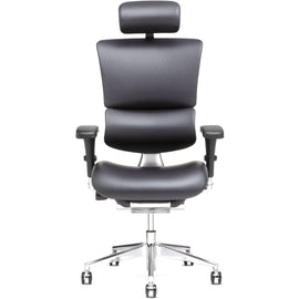 X-Chair X4 Wide Ergonomic Brisa High-Back Task Chair With Headrest, Black