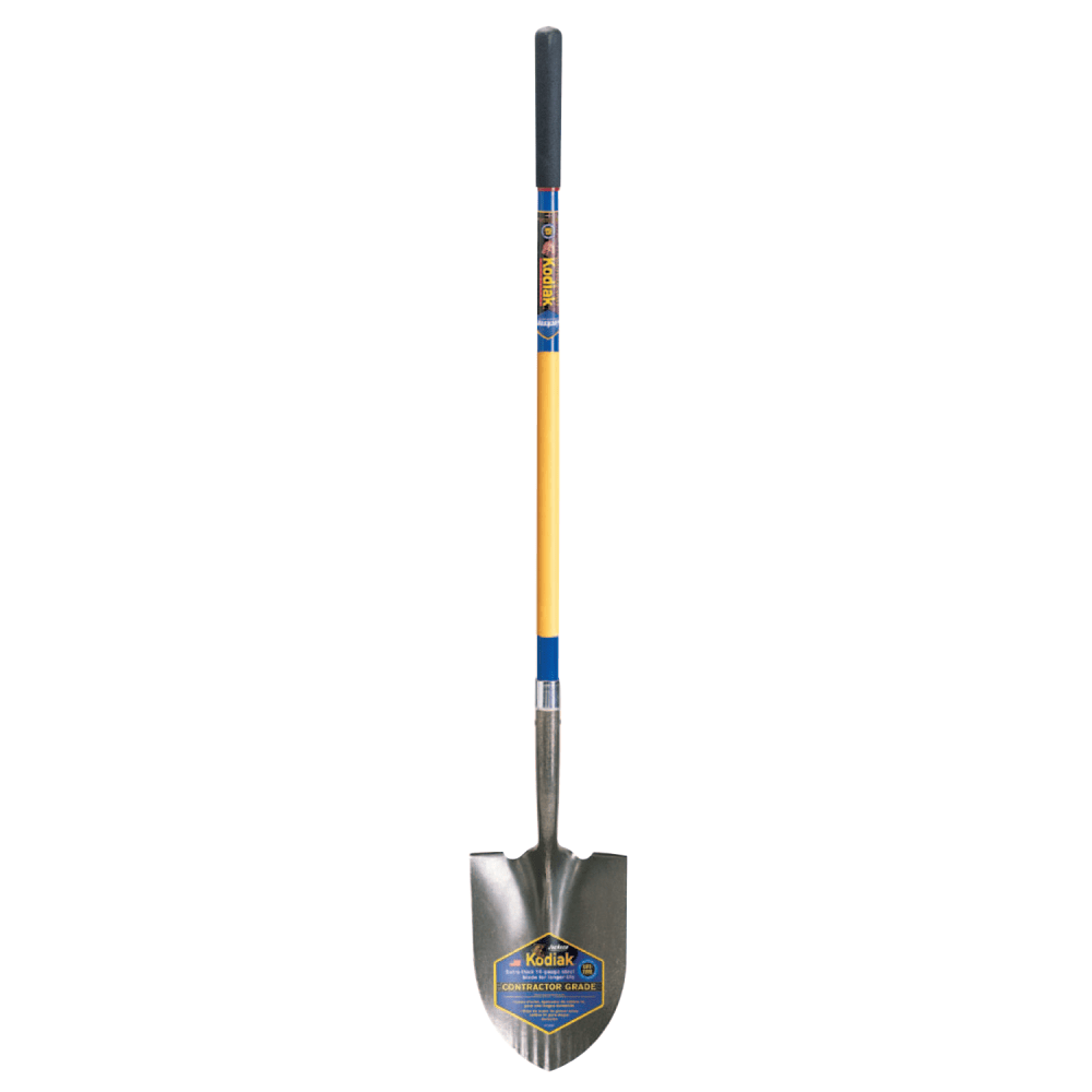 Jackson Kodiak Round-Point Serrated Shovel with Fiberglass Handle, 8-3/4in Width Blade