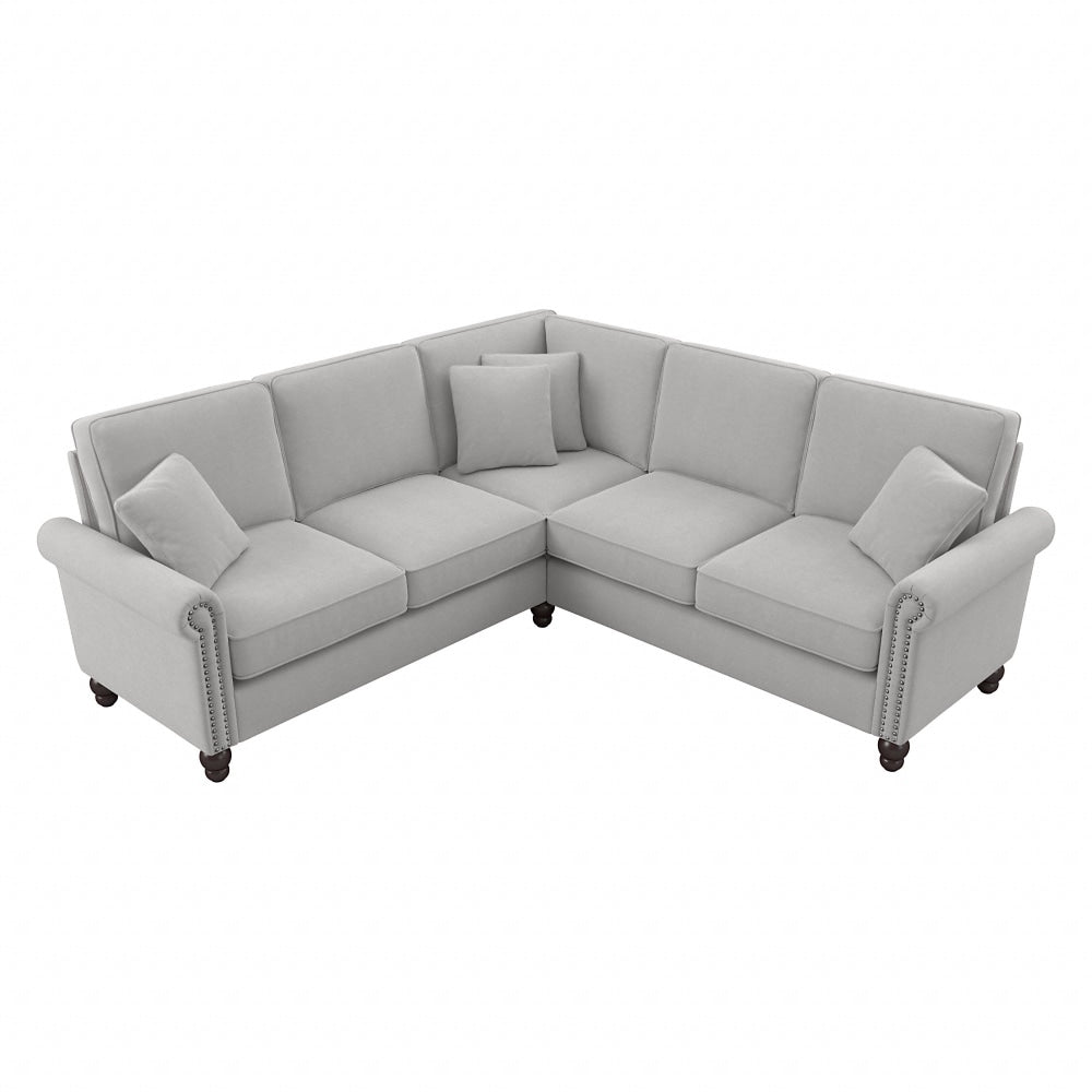 Bush Furniture Coventry 87inW L-Shaped Sectional Couch, Light Gray, Standard Delivery