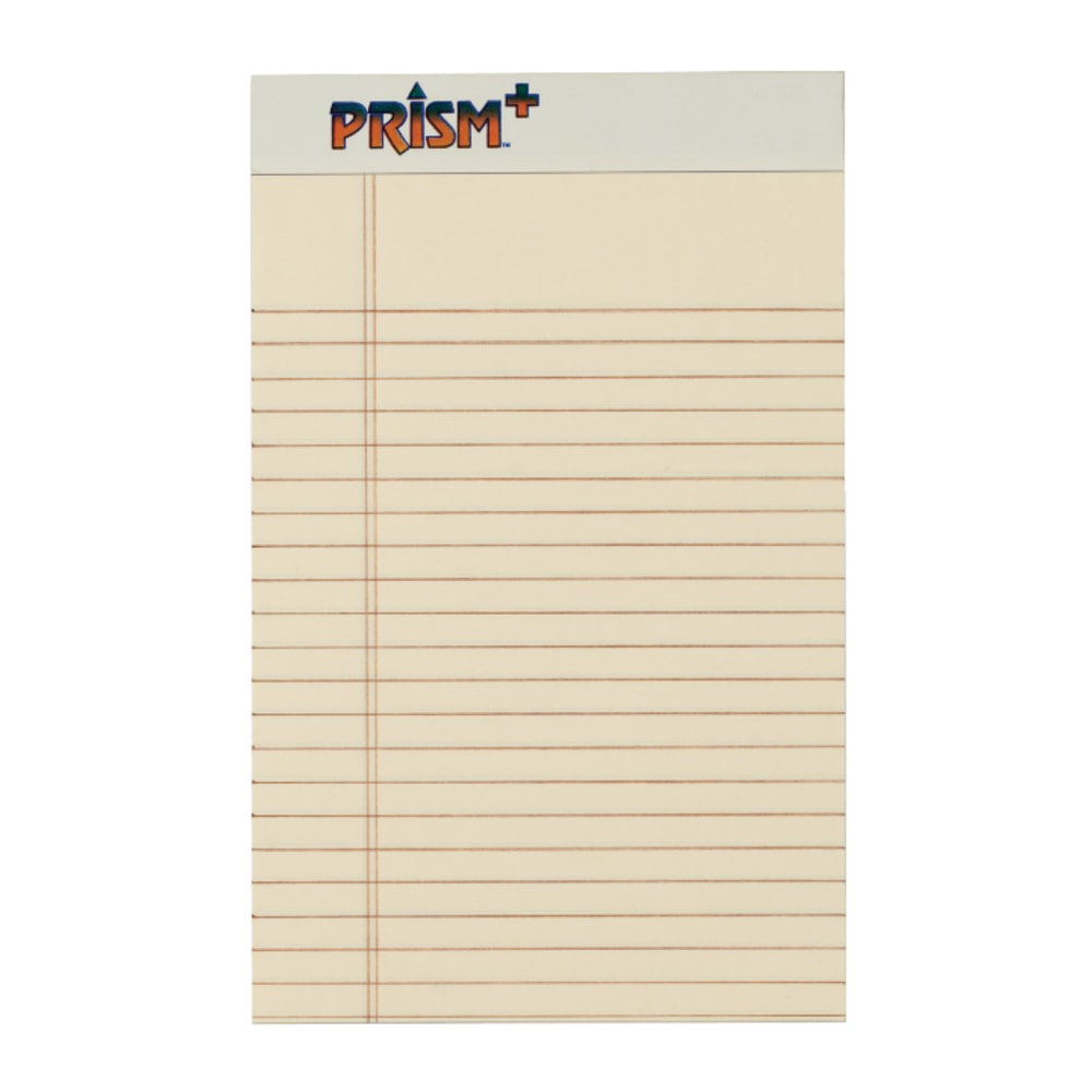 TOPS Prism+ Color Writing Pads, 5in x 8in, Legal Ruled, 50 Sheets, Ivory, Pack Of 12 Pads