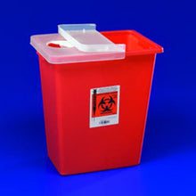 Load image into Gallery viewer, SharpSafety Large Volume Sharps Container, 8 Gallon Capacity, Red, Hinged Lid