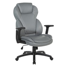 Load image into Gallery viewer, Office Star Ergonomic Leather High-Back Executive Office Chair, Gray