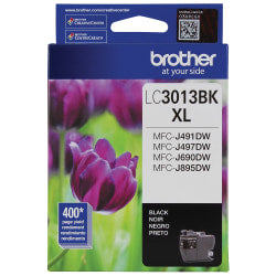 Brother LC3013 Black High-Yield Ink Cartridge, LC3013BKS