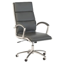 Load image into Gallery viewer, Bush Business Furniture Modelo Bonded Leather High-Back Office Chair, Dark Gray, Standard Delivery