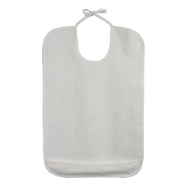 DMI Adult Bib Mealtime Clothing Protector, 17 3/4in x 26 1/2in, White