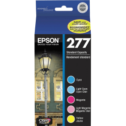 Epson 277 Claria Cyan, Light Cyan, Magenta, Light Magenta, Yellow ink Cartridges, Pack Of 5, T277920