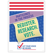 Load image into Gallery viewer, ComplyRight Get Out The Vote Poster, Participate In The Process, English, 10in x 14in