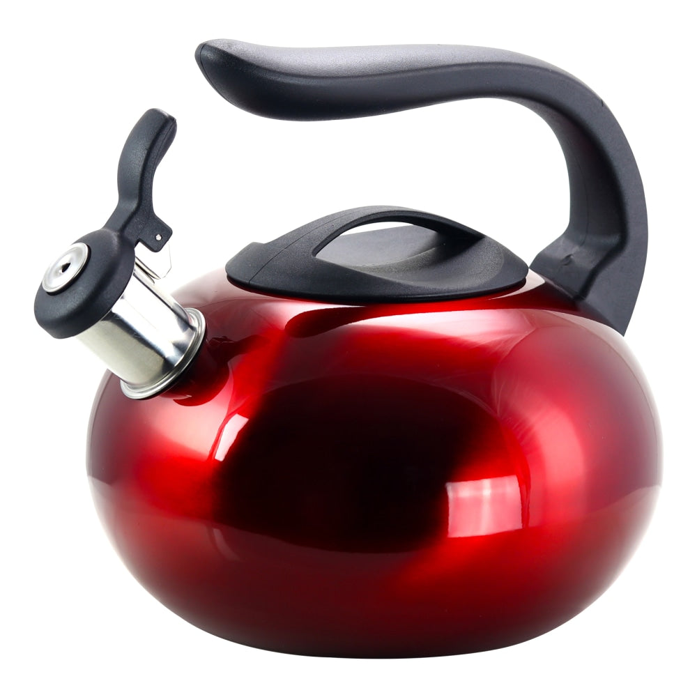 Mr. Coffee 2.1-Quart Whistling Tea Kettle, Langham, Red