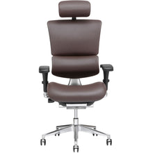 Load image into Gallery viewer, X-Chair X4 Ergonomic Bonded Leather High-Back Task Chair With Headrest, Brown