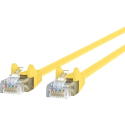 Belkin CAT6 Ethernet Patch Cable Snagless, RJ45, M/M - 12 ft Category 6 Network Cable - 24 AWG - Yellow