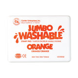 Ready 2 Learn Jumbo Washable Unscented Stamp Pads, 6 1/4in x 4in, Orange, Pack Of 2