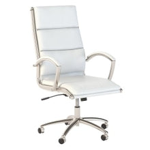 Load image into Gallery viewer, Bush Business Furniture Modelo Bonded Leather High-Back Office Chair, White, Standard Delivery