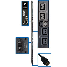 Load image into Gallery viewer, Tripp Lite 14.4kW 3-Phase Switched PDU - 6 C13 &amp; 12 C19 Outlets, Hubbell 50A CS8365C, 0U, Outlet Monitoring, TAA - Power distribution unit (rack-mountable) - 50 A - AC 208 V - 14.4 kW - 3-phase - Ethernet 10/100