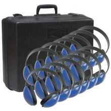 Load image into Gallery viewer, Califone Childrens Stereo Blue Headphone Lightweight, 12 Pack with Case - Stereo - Mini-phone (3.5mm) - Wired - Over-the-head - Binaural - Ear-cup - 6 ft Cable