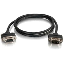 Load image into Gallery viewer, C2G 3ft CMG-Rated DB9 Low Profile Null Modem M-F - 3 ft Serial Data Transfer Cable for Monitor, Modem - First End: 1 x 9-pin DB-9 RS-232 Serial - Male - Second End: 1 x 9-pin DB-9 RS-232 Serial - Female - Shielding - Black