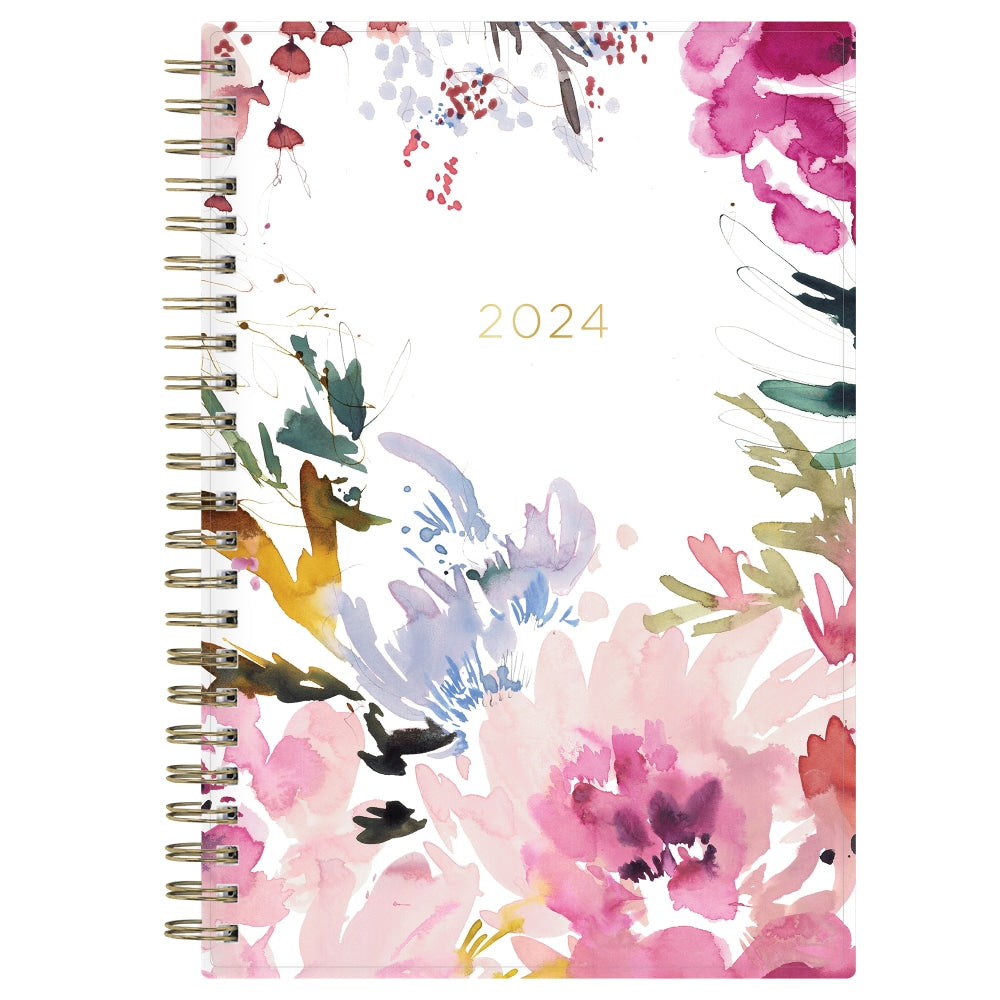 2024 Blue Sky Kelly Ventura Magenta Blooms Weekly/Monthly Planning Calendar, 5in x 8in, Multicolor, January to December 2024, 140947