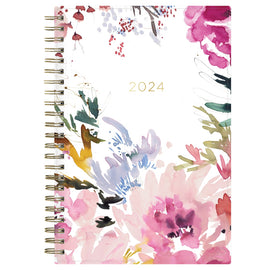 2024 Blue Sky Kelly Ventura Magenta Blooms Weekly/Monthly Planning Calendar, 5in x 8in, Multicolor, January to December 2024, 140947