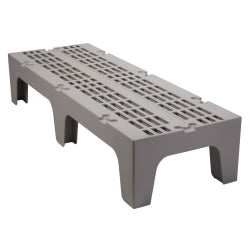 Cambro Vented Dunnage Rack, 12inH x 21inW x 60inD, Speckled Gray
