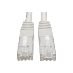 Tripp Lite Cat6 Cat5e Gigabit Molded Patch Cable RJ45 M/M 550MHz White 6ft - 1 x RJ-45 Male Network - Gold Plated Contact - White