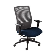 Load image into Gallery viewer, Global Loover Weight-Sensing Synchro Chair, Mid-Back, 39inH x 25 1/2inW x 24inD, Blue Bayou/Black