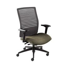 Load image into Gallery viewer, Global Loover Weight-Sensing Synchro Chair, Mid-Back, 39inH x 25 1/2inW x 24inD, Sandcastle/Black