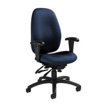 Load image into Gallery viewer, Global Malaga Multi-Tilter Chair, High-Back, 41inH x 26inW x 25inD, Admiral/Black