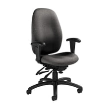 Load image into Gallery viewer, Global Malaga Multi-Tilter Chair, High-Back, 41inH x 26inW x 25inD, Slate/Black