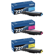 Load image into Gallery viewer, Brother TN227 Cyan; Magenta; Yellow High Yield Toner Cartridges, Pack Of 3, TN227CMY-OD