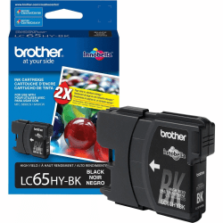 Brother LC65 Black High-Yield Ink Cartridge, LC65HYBK