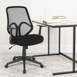 Flash Furniture Salerno Series Ergonomic Mesh High-Back Office Chair With Arms, Black