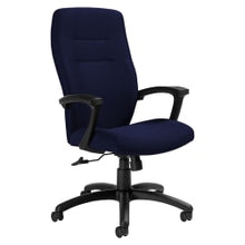 Load image into Gallery viewer, Global Synopsis Tilter Chair, High-Back, 43 1/2inH x 24 1/2inW x 26 1/2inD, Midnight/Black