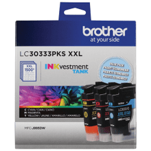 Load image into Gallery viewer, Brother LC3033 INKvestment Cyan; Magenta; Yellow Super-High-Yield Ink Tanks, Pack Of 3, LC30333PKS