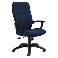 Load image into Gallery viewer, Global Synopsis Tilter Chair, High-Back, 43 1/2inH x 24 1/2inW x 26 1/2inD, Admiral/Black