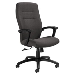 Global Synopsis Tilter Chair, High-Back, 43 1/2inH x 24 1/2inW x 26 1/2inD, Slate/Black